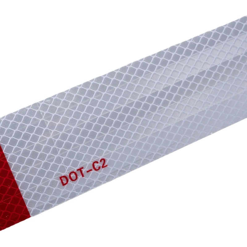 DOT-C2 трансграничные специальные светоотражающие наклейки красная и белая светоотражающая лента ПЭТ Светоотражающая полоса грузовик европейский и американский стандарт светоотражающая пленка