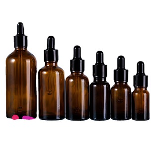 Factory spot brown oil bottles are bottled cosmetics are bottled round bottles 5ml-100ml bottled dropper bottles