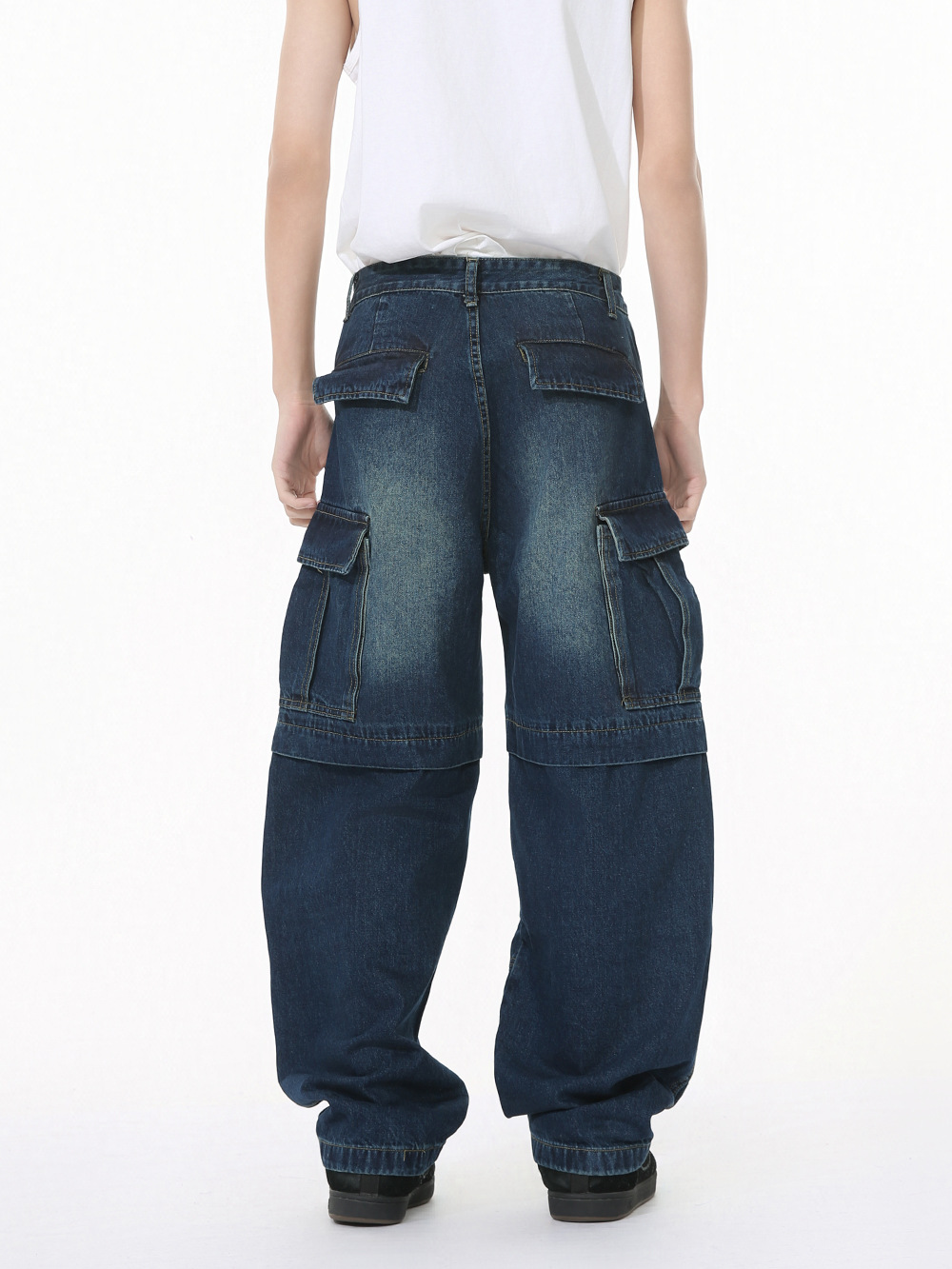 MTLCLOTHES Hombres| Nuevos pantalones de herramienta de diseño de bolsillo americano de peso pesado de alta calle