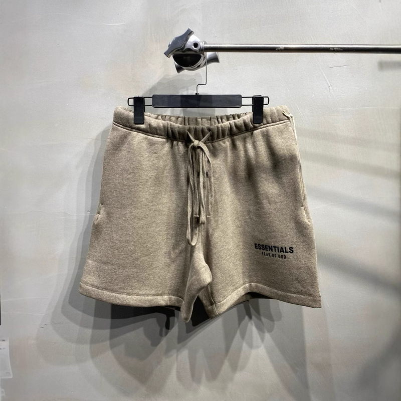 Fog Multi-Line Essentials Always on Series Casual Shorts, Trendy Loose Flocked Sweatpants