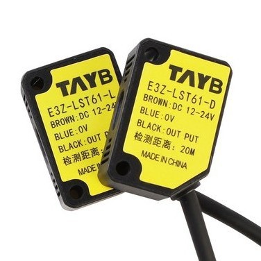 方形对射光电开关红外激光传感器E3Z-LST61-TB/DC12-24V常开 直拍