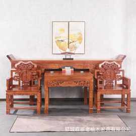 实木中堂六件套榆木供桌条几香案佛台家用农村堂屋中式供奉翘头桌