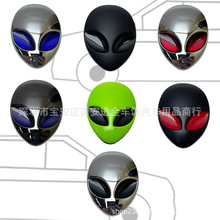 外星人头像金属贴改装外星人车贴个性标贴装饰贴 外星人金属贴标