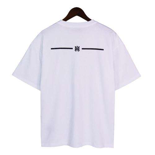 Summer New Men's AMIRI Short Sleeve Trendy Simple Letter Logo Print AMIRI Casual Loose T-Shirt