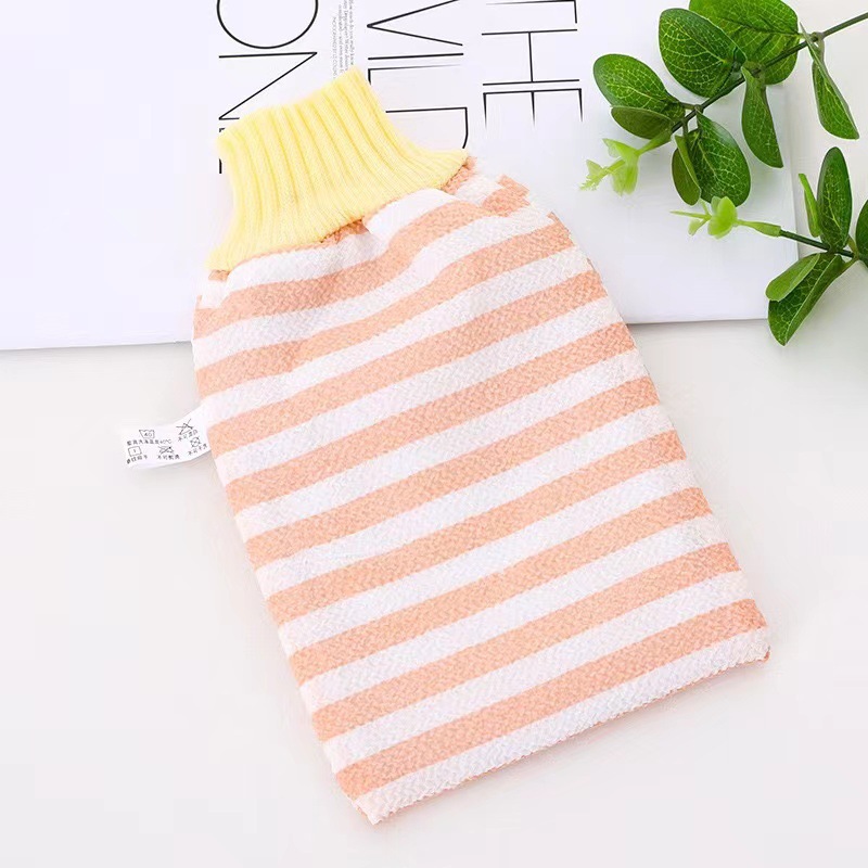 Toalla de baño del hogar descontaminación fuerte cubierta de baño mano frotar barro gris guantes de baño Baño limpie Toalla de baño a rayas fibra de algodón