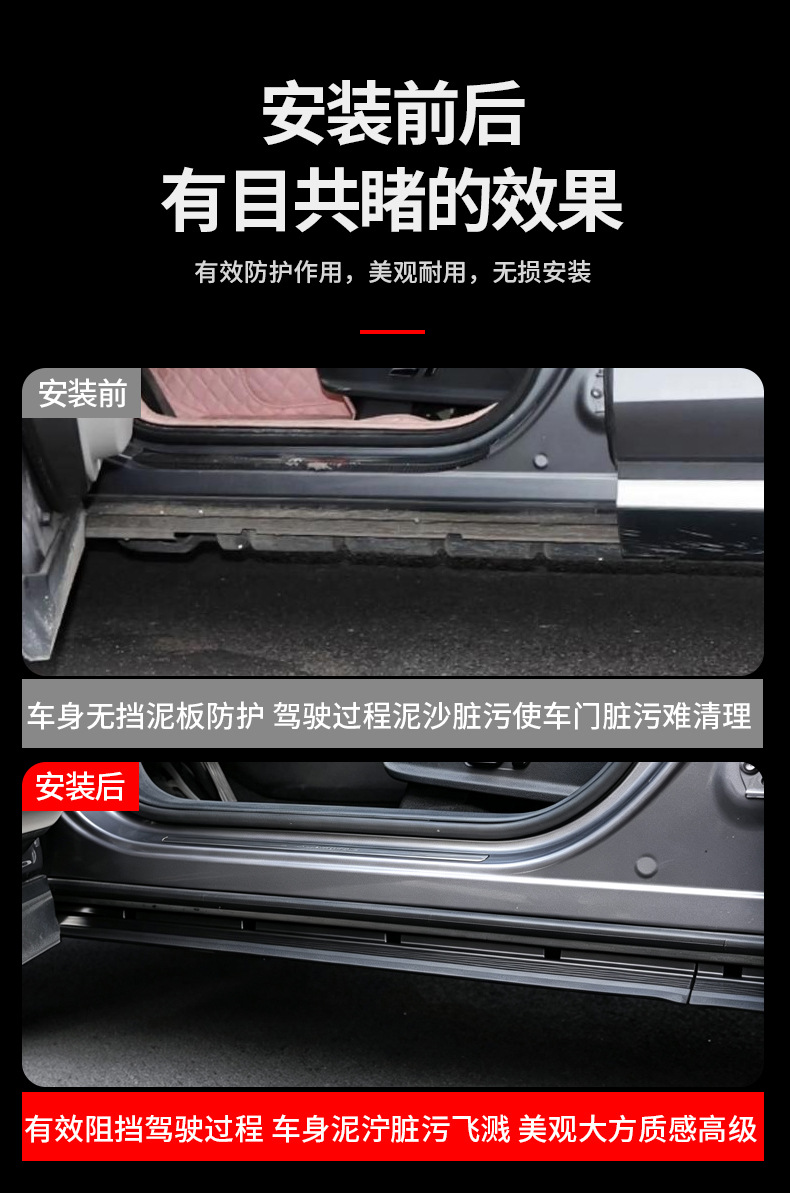 Suitable for BYD Song Plus DM-i body fenders, body side skirts, and Song Plus EV, leak-proof and water-tight