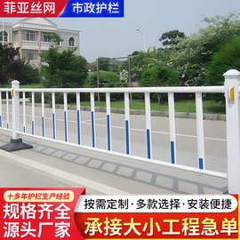市政道路护栏城市公路围栏交通安全防护栏停车场隔离栏杆防撞铁艺
