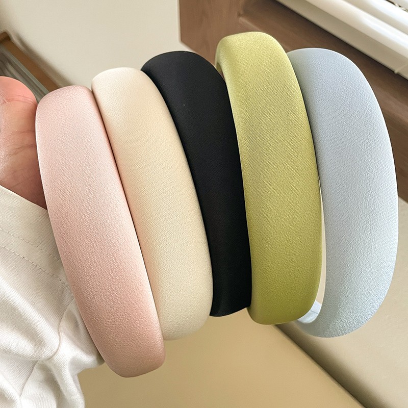 Diadema de esponja de ala ancha diadema de presión superior de cráneo alto femenino celebridad neta 2025 nuevo lavado de cara paquete de cabello tocado de horquilla simple