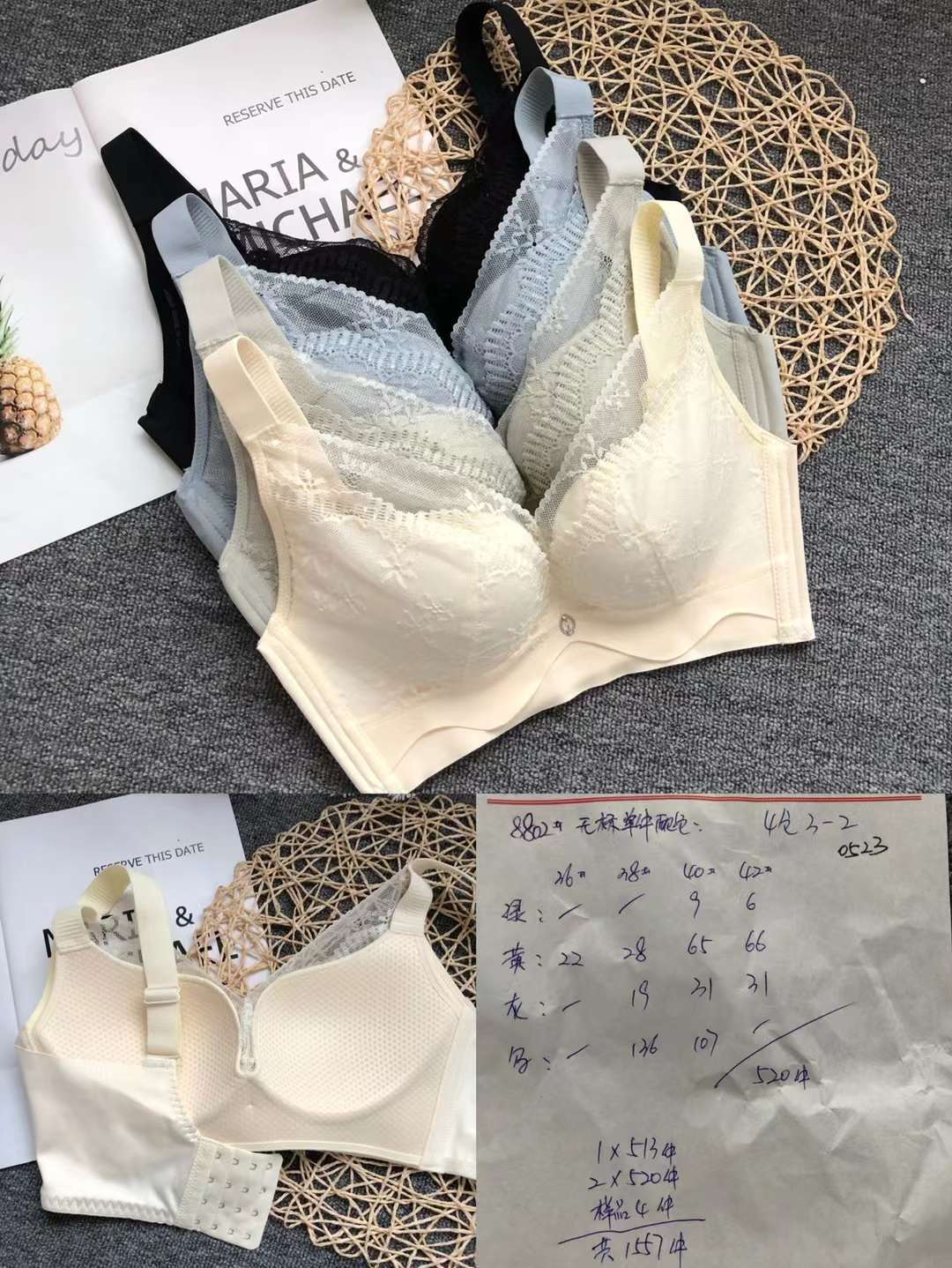 Nuevo Sujetador de encaje cintura ajustable que adelgaza la ropa interior de pecho pequeño empuja hacia arriba la ropa interior cómoda empuja hacia arriba el sujetador sin costuras