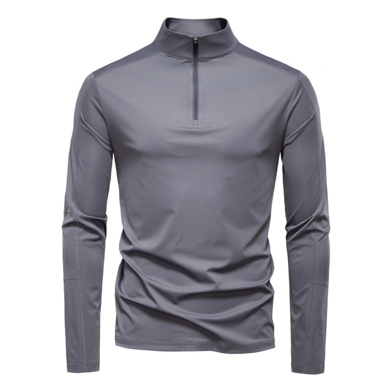 Spring and Summer 2025 New Men's Sunscreen UPF100 Base Shirt Long-sleeved Half-zipper T-shirt for Men Spring and Summer 2025 New Men's Sunscreen UPF100 Base Shirt Long-sleeved Half-zipper T-shirt for Men