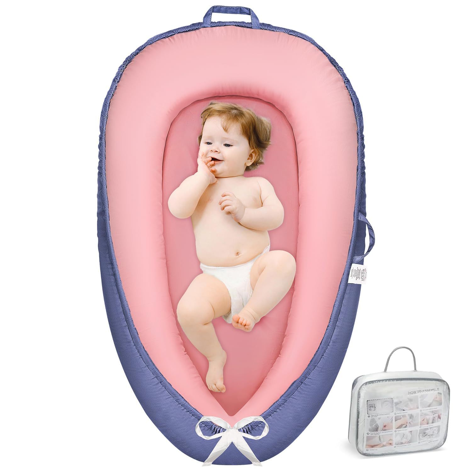 Beanlala Mason Cooperative Factory Cuna portátil Cama media Cama plegable Biónica para recién nacidos Silla reclinable