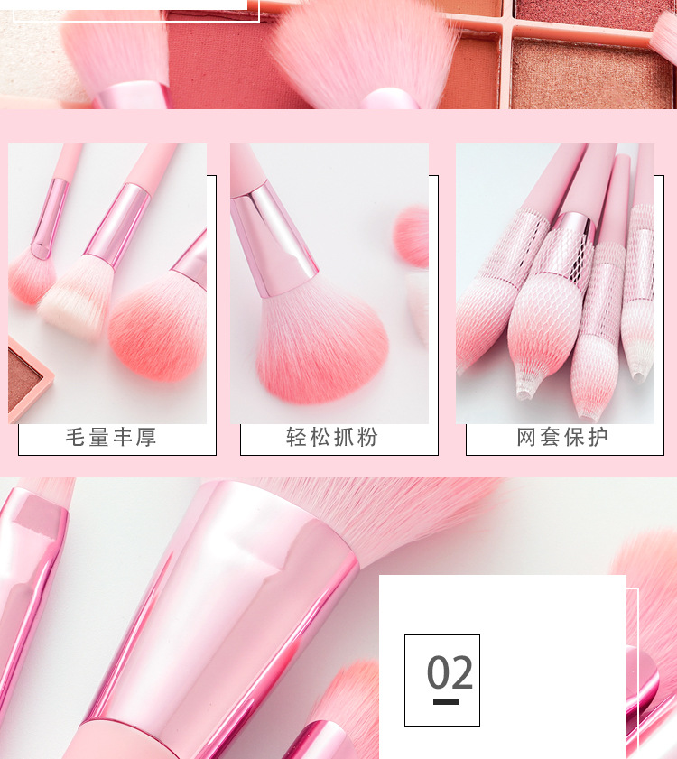 Cangzhou portable makeup brush set, mini soft-bristled powder brush, eyeshadow brush, foundation brush, makeup set brush, beauty tools Application Scenario