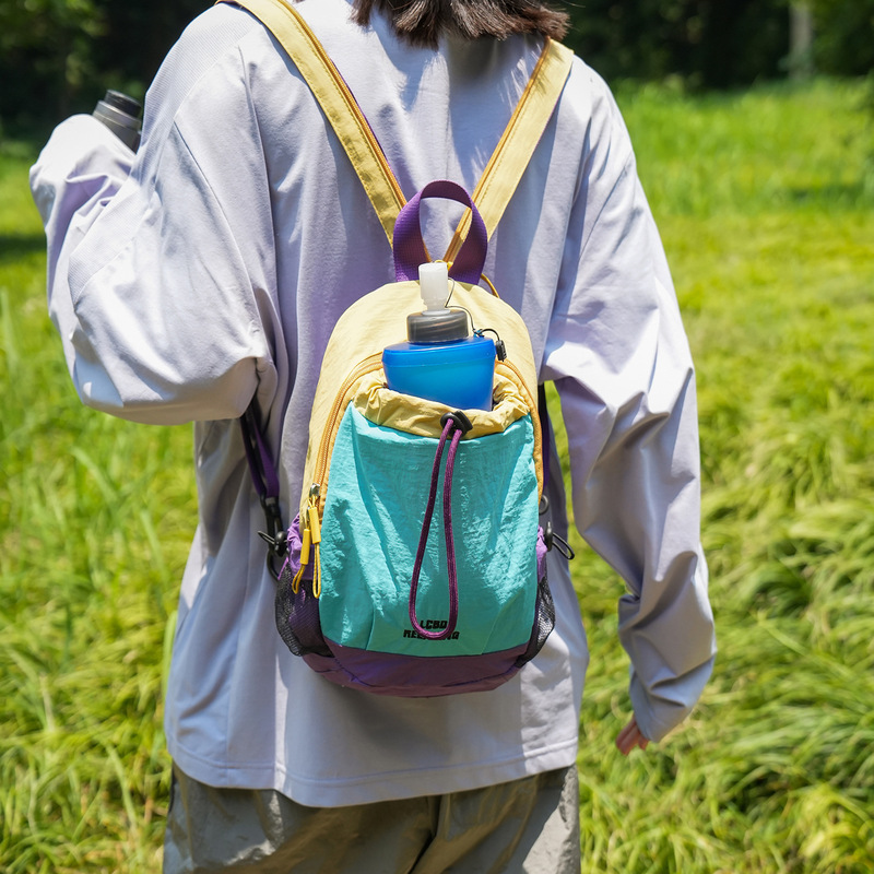 Backpack with Contrasting Colors, Large Capacity Crossbody Bag, Versatile Water Bottle Bag, Outdoor Hiking, Cycling, Camping, Leisure Backpack, Chest Bag Backpack with Contrasting Colors, Large Capacity Crossbody Bag, Versatile Water Bottle Bag, Outdoor Hiking, Cycling, Camping, Leisure Backpack, Chest Bag
