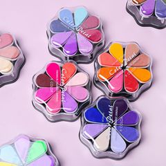 Metallic ink pad DIY handmade rubber stamp ink pad 8-color petal ink pad 36 combinations