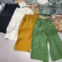 松紧腰夏季新款休闲阔腿裤