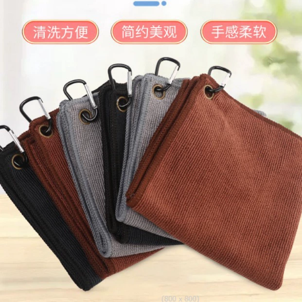 Полотенце для гольфа полотенце полотенце чистящее полотенце из микрофибры одно отверстие карабинер вышитый логотип цифровое полотенце