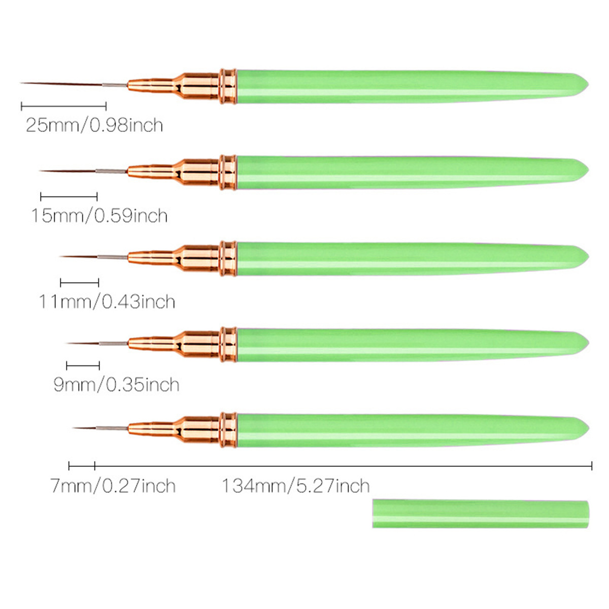 Bolígrafo de uñas transfronterizo, varilla de metal, traje rosa, hilo de dibujo extremadamente fino, tallado y pintura, fábrica de herramientas de uñas profesionales al por mayor