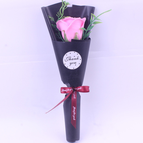 Handmade Single Rose Bouquet Soap Flower Qixi Gift Gratitude Valentine's Day Teacher's Day Gift Festival Gift