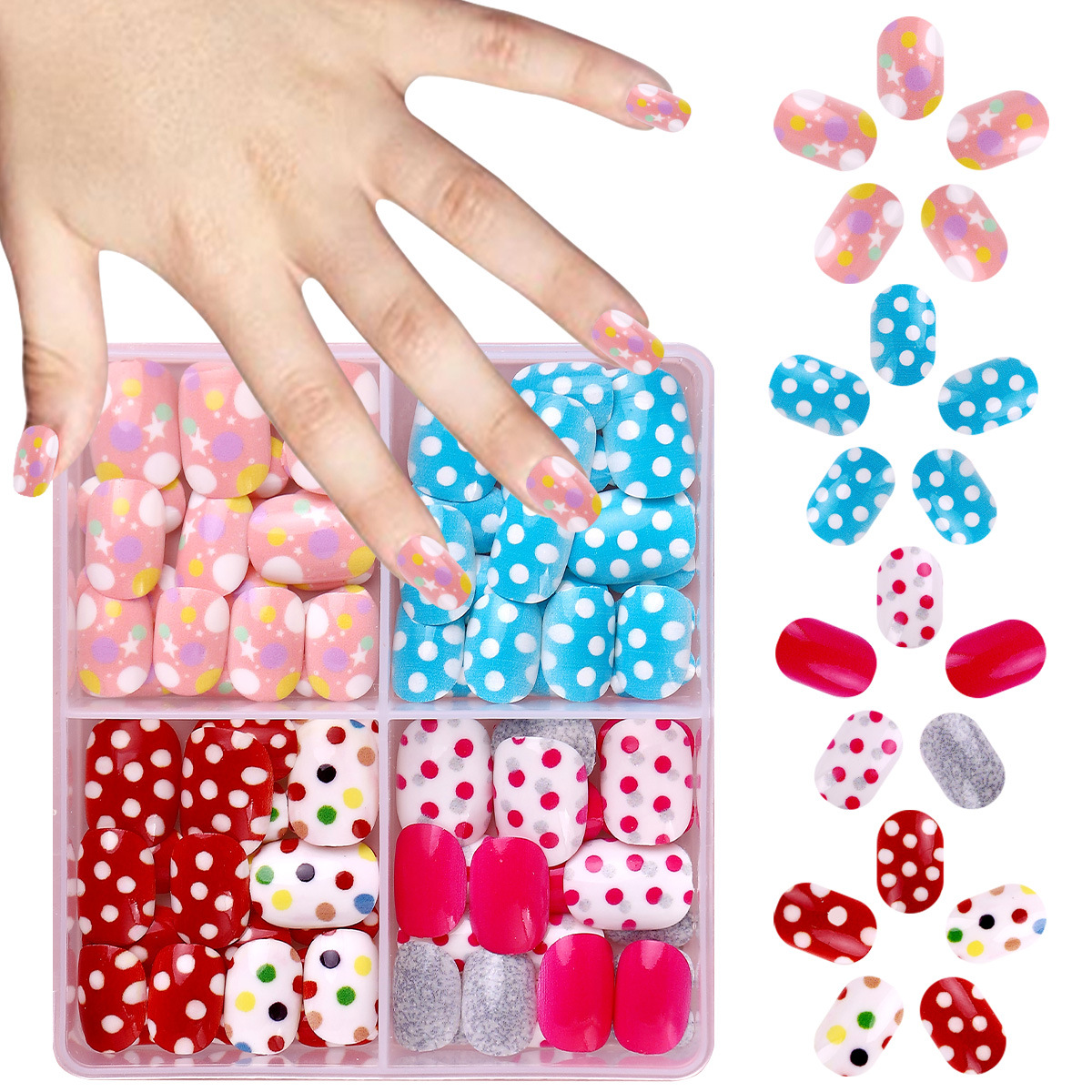 Set de manicura para niños ZHJP-411 (incluye 3 pegamentos de gelatina gratis + pequeñas limas).
