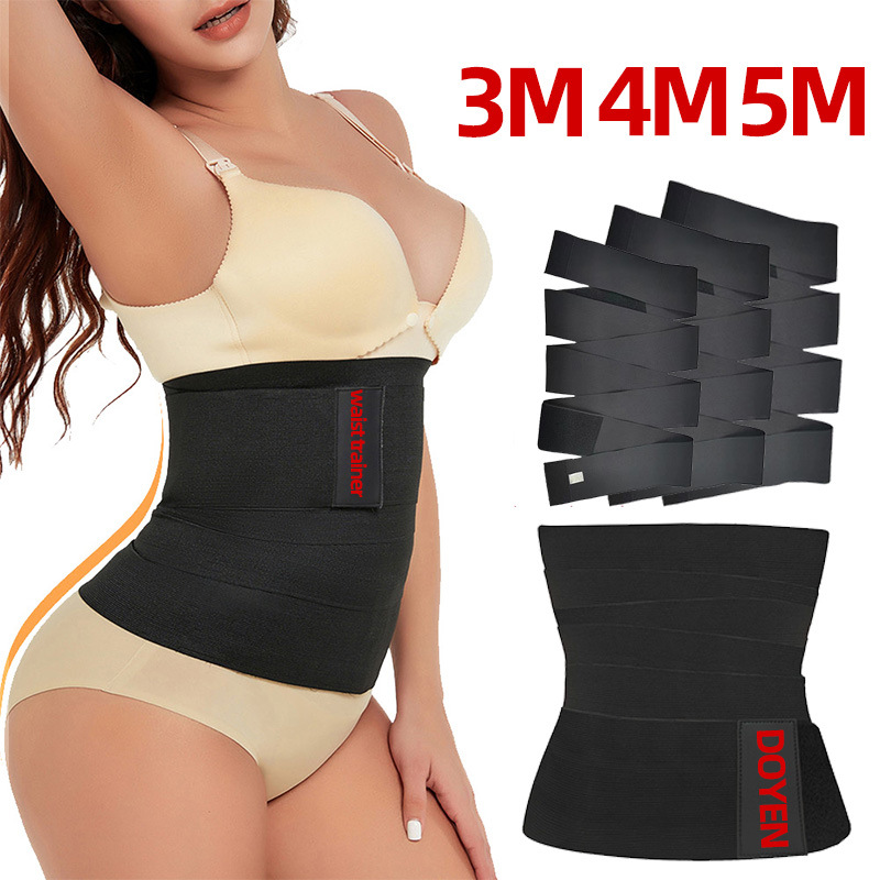 Sports winding abdomen wrap belt tummy w...