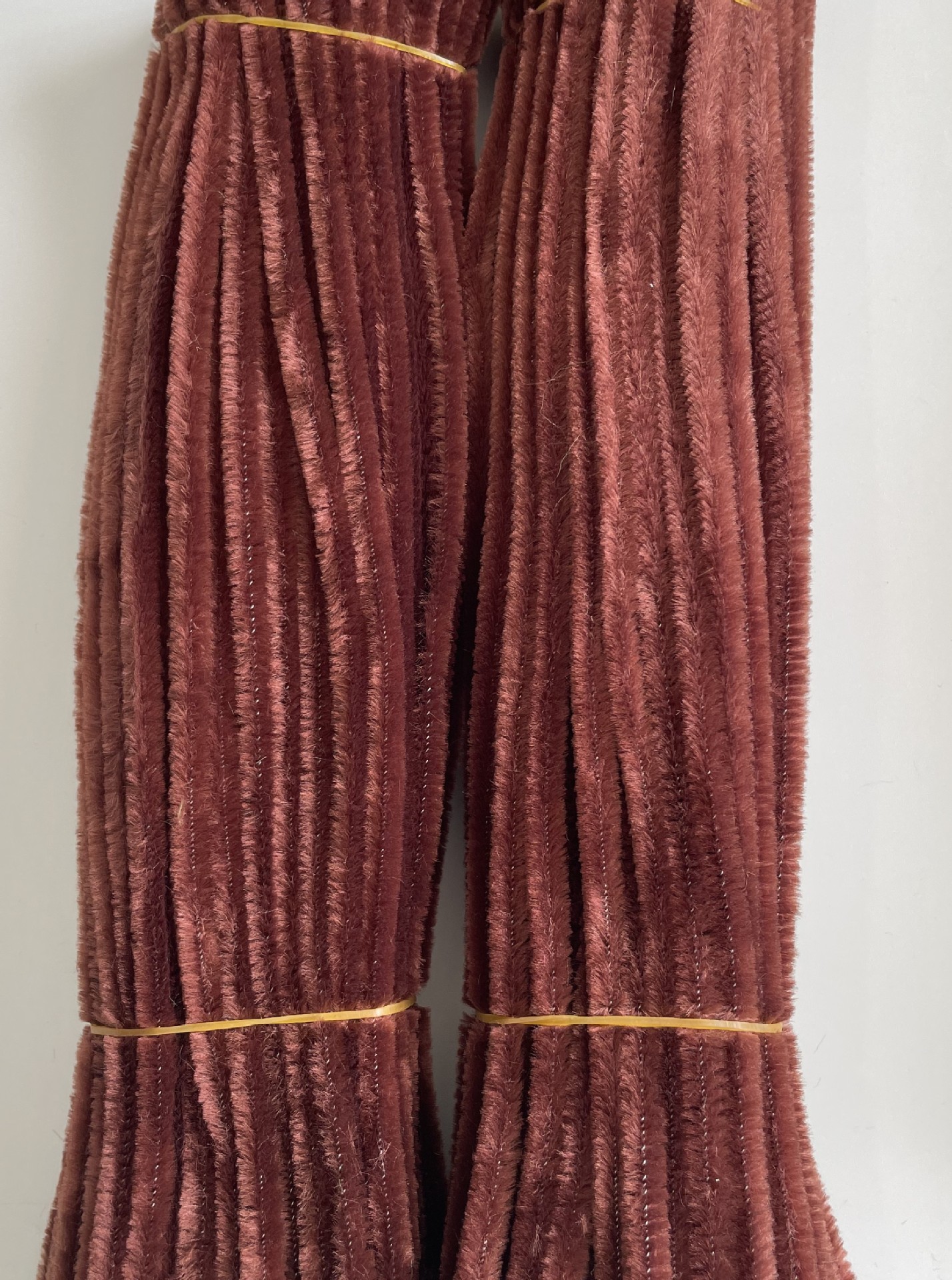 Encriptación de palo trenzado suministro directo al por mayor macaron color pelo raíz lana tira Flor de los niños hecho a mano DIY tulipán flor