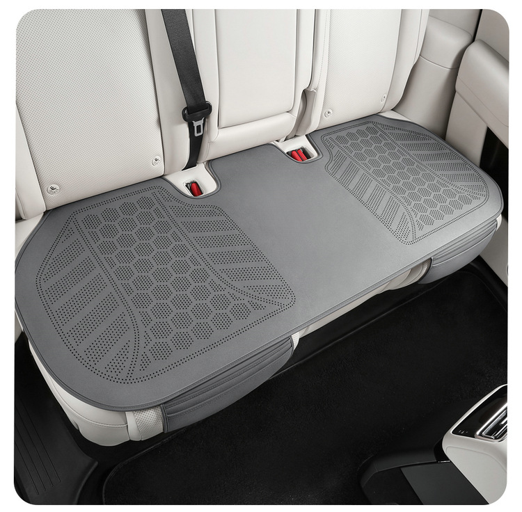 Car Seat Cushion Single Piece for All Seasons, Main Driver's Rear Seat Cushion, Perforated Breathable Suede Leather Seat Cushion