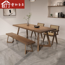 澳铂现代简约餐桌纯实木饭桌家用长桌小户型长方形吃饭桌餐厅桌子
