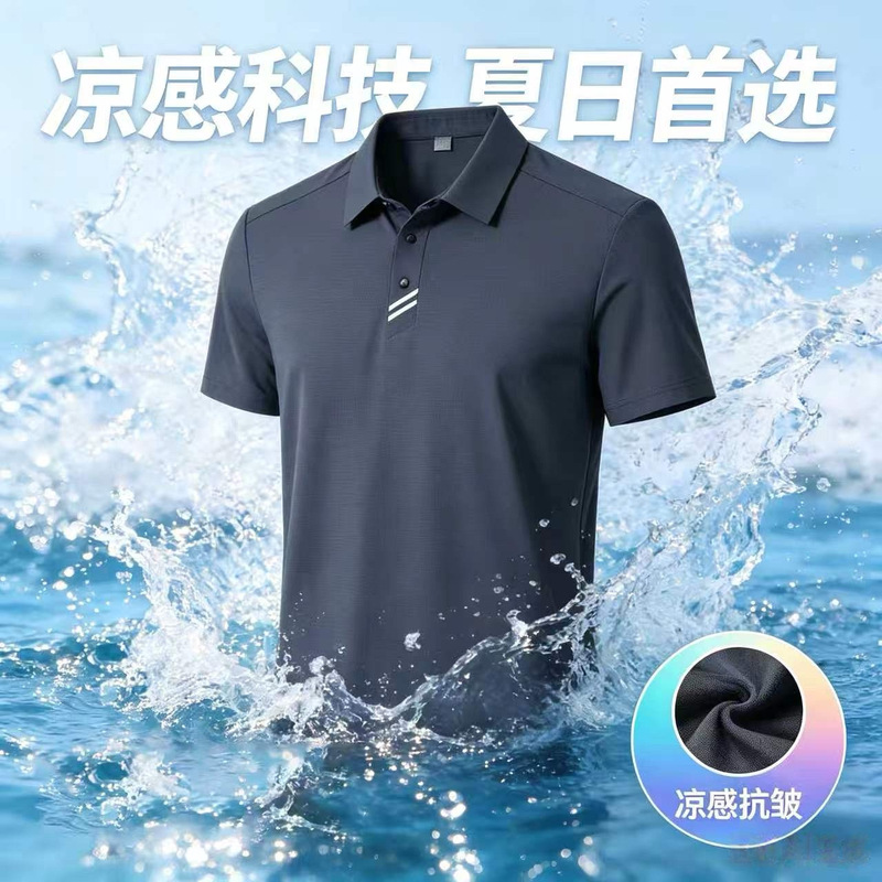 Quick-Drying, Comfortable, Simple Sports Top, Lapel Short-Sleeved Polo Shirt, Men's Summer Business New Casual Top Quick-Drying, Comfortable, Simple Sports Top, Lapel Short-Sleeved Polo Shirt, Men's Summer Business New Casual Top