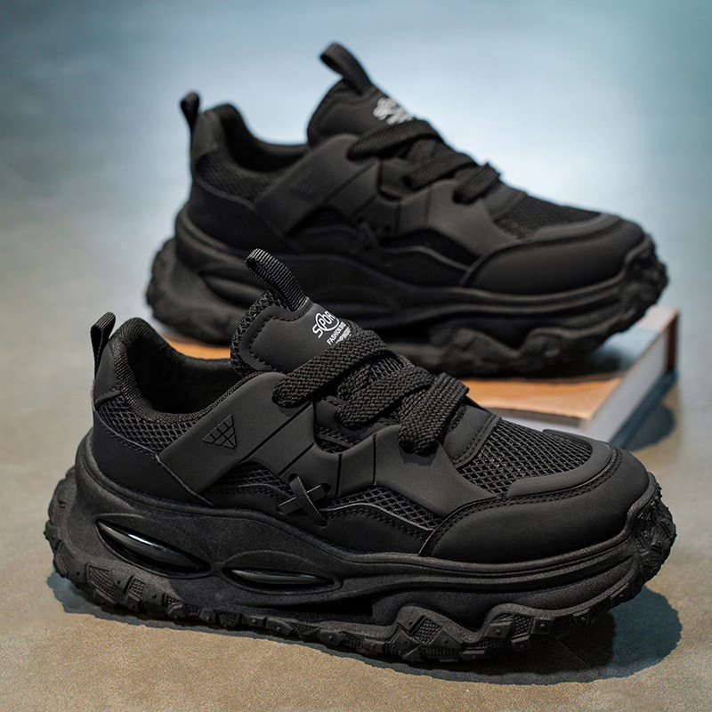 Zapatos de hombre de invierno transpirables, redes casuales, zapatos de alta altura, zapatos deportivos de amortiguación de corrida para adolescentes