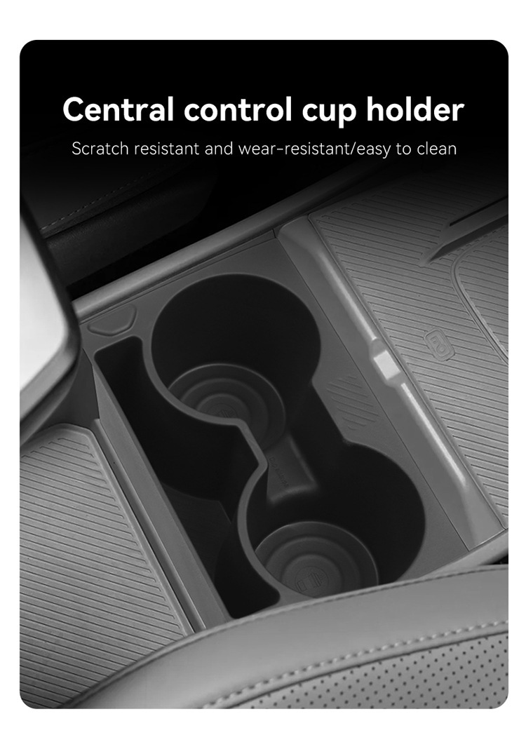 Suitable for 24-25 Kia Ev3 Central Control Water Cup Cover Protection Anti-Slip Mat Car Supplies Special Modification Accessories
