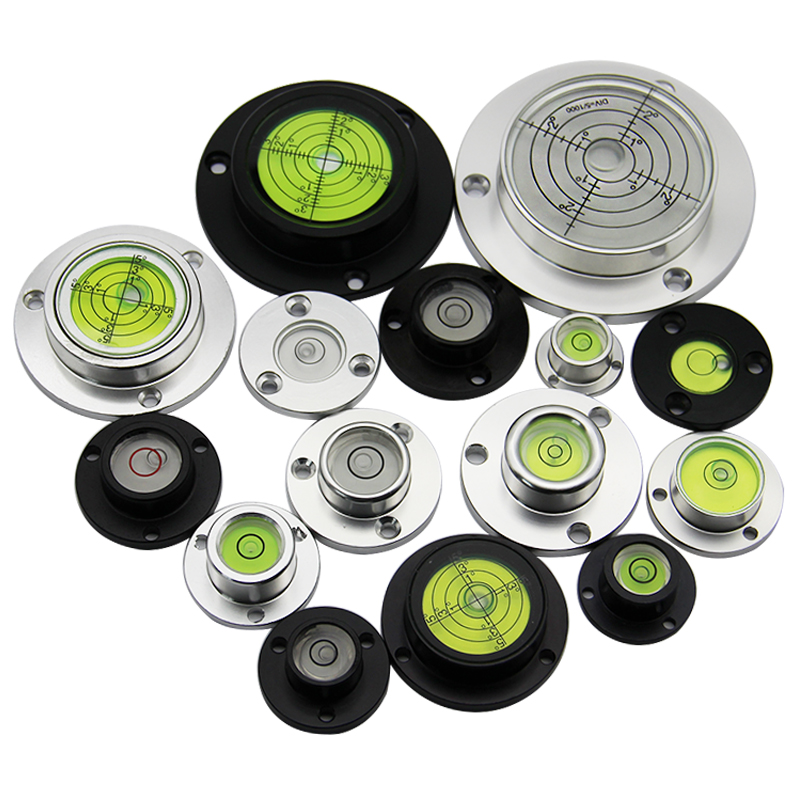 金属法兰水平仪规格齐全高精度水平气泡水准仪圆形水准泡水平器