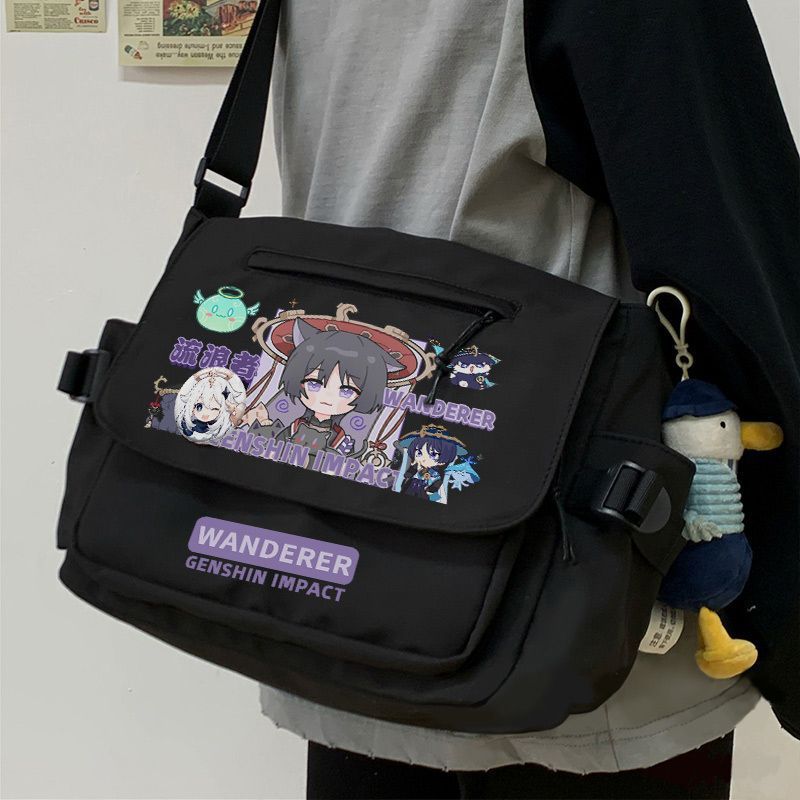 Game original God single shoulder bag drill Kaehara Wanya trend high school high school high capacity crossbody bag female male Harajuku ins wind