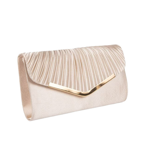 Silk Damask Evening Bag High-End Banquet Handbag Shoulder Bag for Ladies Socialite Folded Envelope Bag with a Luxurious Feel