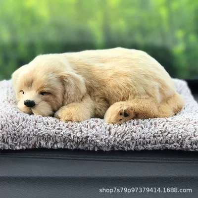 Cute Cartoon Dog Animal Car ornaments - 2620cm-golden-retriever-simulation-model