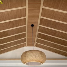 装修竹席子吊顶墙面装饰工程用木屋民宿餐厅茶室碳化复古防腐材料