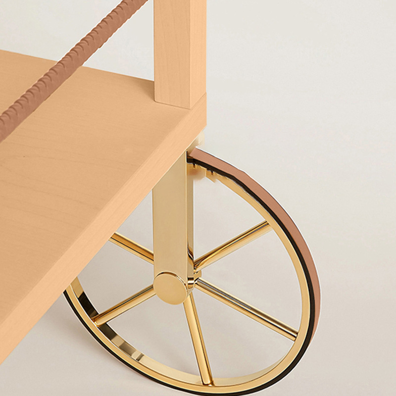 Mesa lateral del sofá, lujo ligero, sensación de alta gama, carrito móvil, mesa de centro, viento, red, mesa pequeña roja, estante, vagón comedor