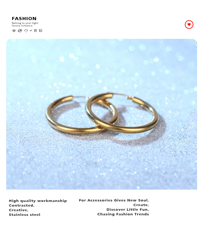 Earrings Classification 1 Pair Quantity Daily Occasion Simple Style Geometric Stainless Steel Plating Earrings 1 Pair