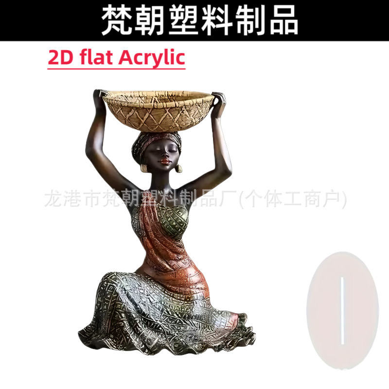 Decoración 2D plano 15cm acrílico negro estatua de mujer exótica decoración adornos de escritorio para el hogar image 25