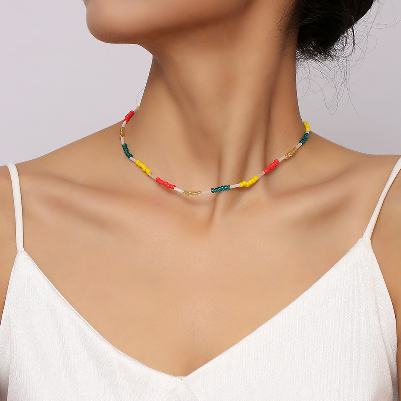 Collar Tejido De Cristal Con Cuentas De Colores Creativos display picture 1