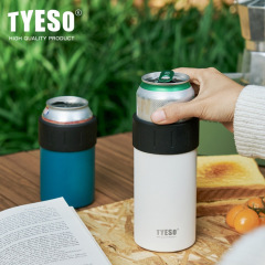 TYESO コーラ缶 Taishuo ビール飲料断熱カバーステンレス鋼シンプルなポータブル断熱カップ蓋なし