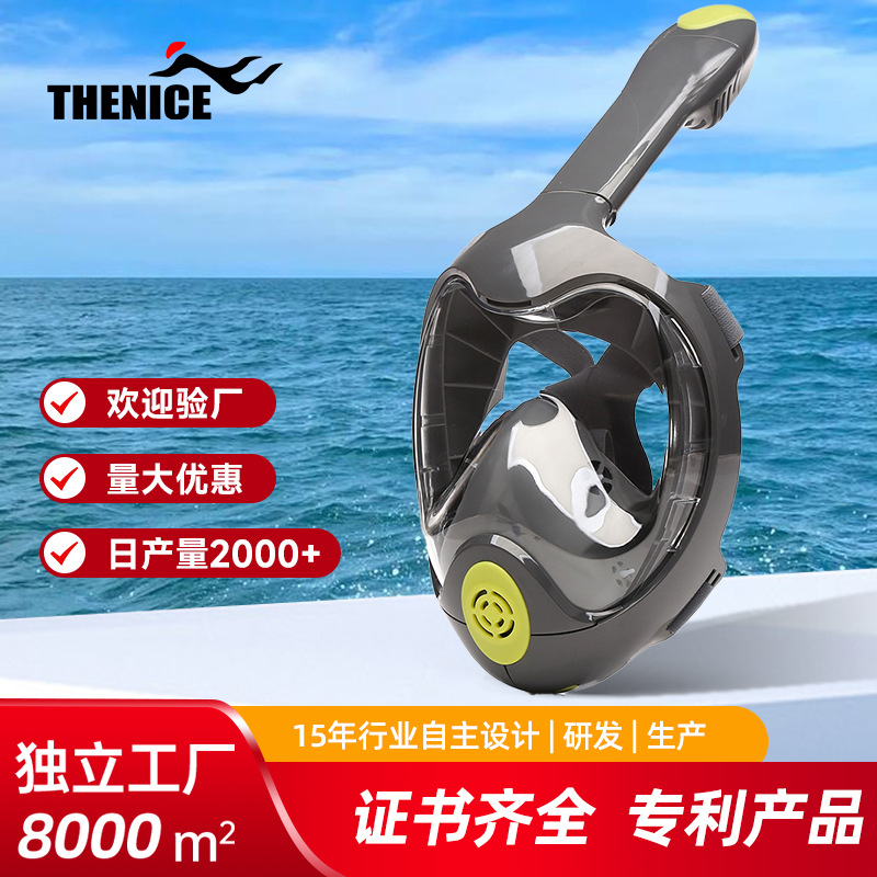 Thenice Snorkeling Mask, Diving Goggles, Diving Equipment, Breathing Apparatus, Swimming Mask, Anti-Choking, Anti-Fog