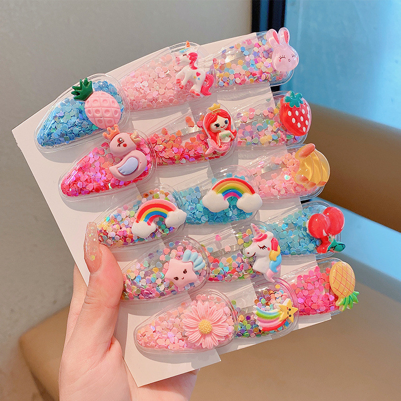 Bebé súper lindo clip tocado fruta de los niños pequeño clip horquilla rota de la niña linda verano Bangs horquilla accesorios para el cabello