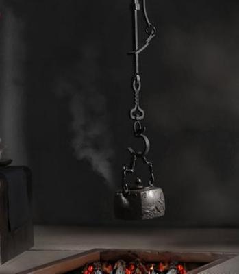 铸铁日式生铁自载勾自在勾铁壶钩日本茶道零配件茶馆装修吊钩茶具