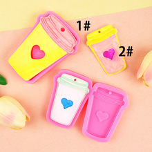 跨境热销咖啡杯钥匙扣硅胶模具滴胶饰品免打孔奶茶杯造型吊坠挂件