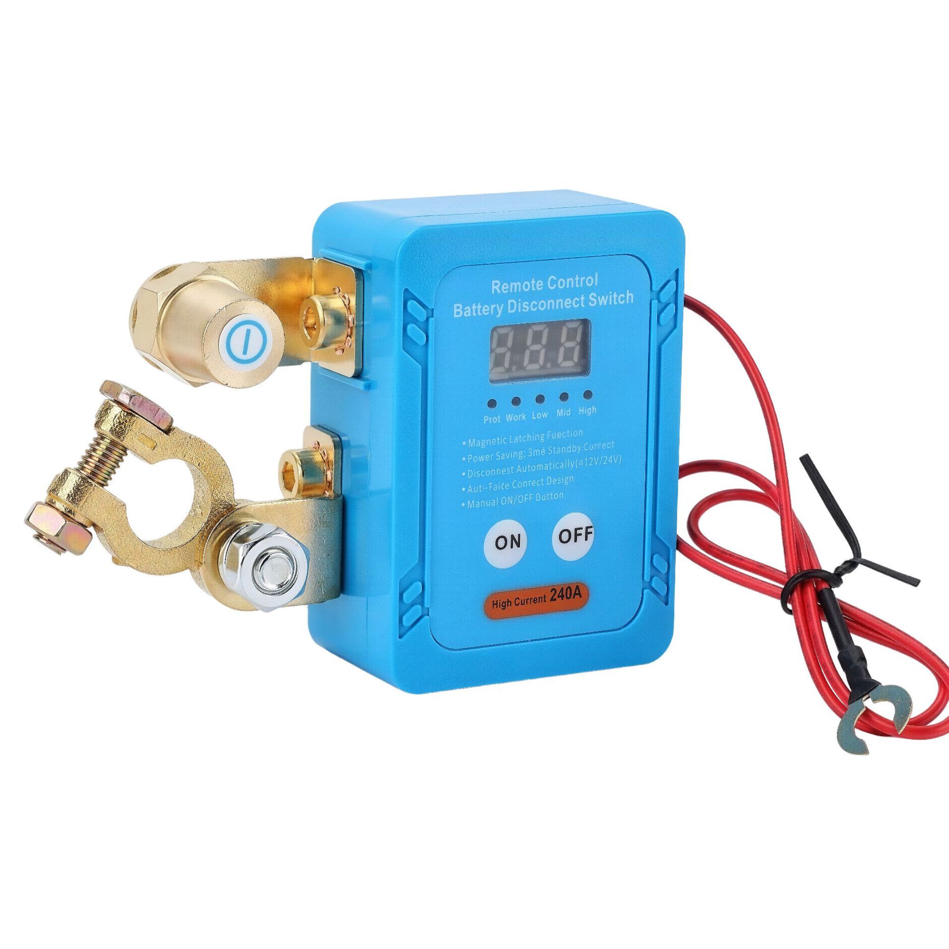 Car battery disconnector remote control manual integrated voltage digital display intelligent power-off switch 12V24V power switch