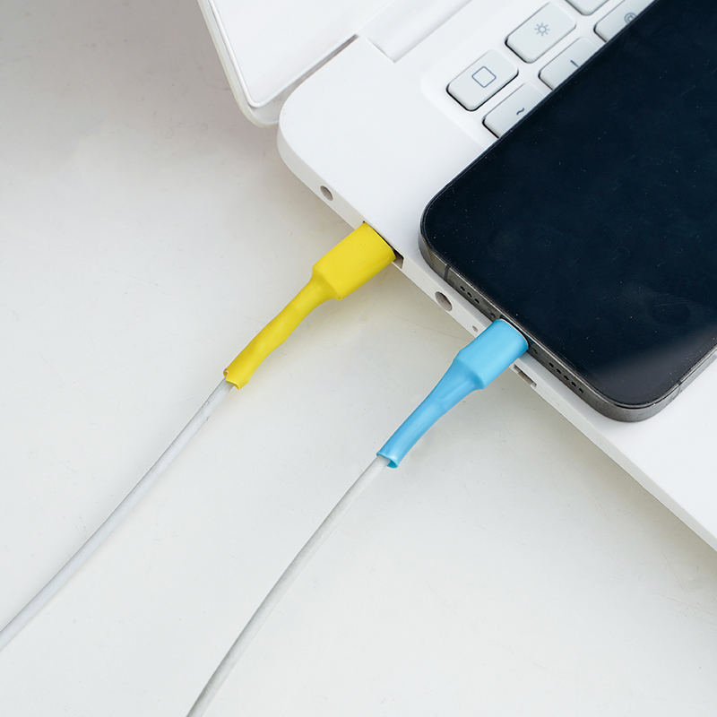 tubo de aislamiento de contracción térmica cable de datos de cabeza de carga de teléfono móvil manguera de reparación de manguera de cableado tubo de contracción