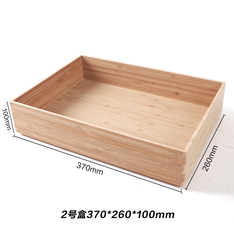 Caja organizadora de almacenamiento de cajones Caja de partición Caja de almacenamiento de vajilla de cocina caja de almacenamiento de combinación de bambú multifuncional para el hogar image 11