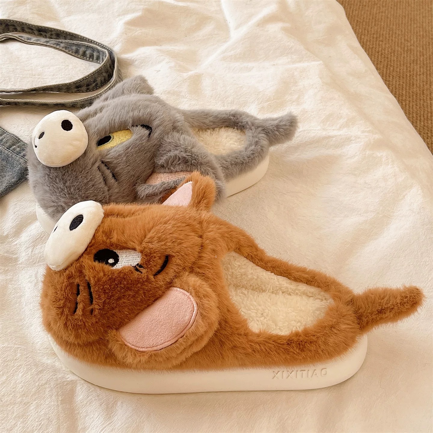winter cute keep warm non-slip women's slippers