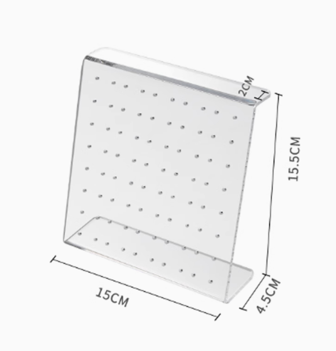 귀걸이 홀더 투명 15cm 폭 80 구멍