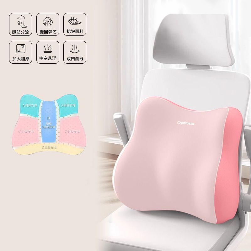 Integrated backrest and waist support [double pink] waist support